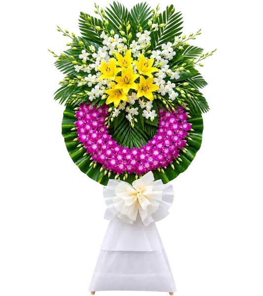 Kệ Hoa Viếng Tím Hồng
