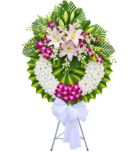 Kệ Hoa Viếng Tím Hồng