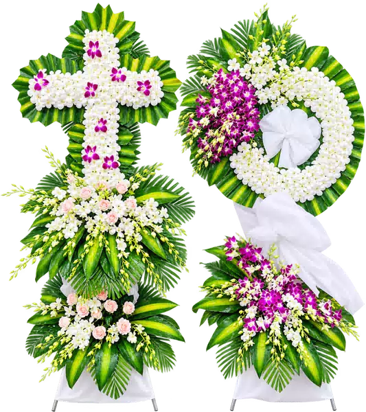 Kệ Hoa Viếng Tím Hồng