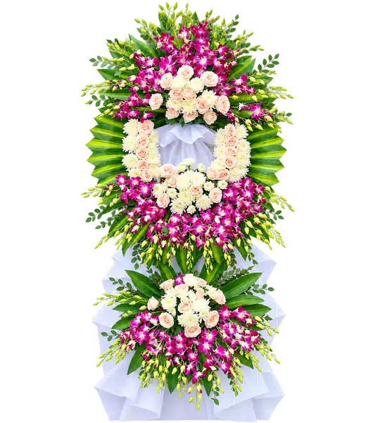 Kệ Hoa Viếng Tím Hồng