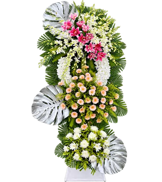 Kệ Hoa Viếng Tím Hồng