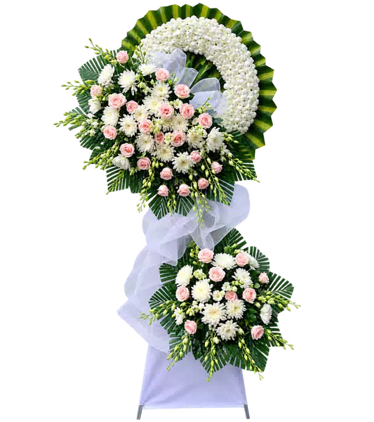 Kệ Hoa Viếng Tím Hồng