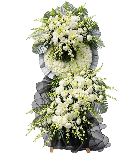 Kệ Hoa Viếng Trắng Đen