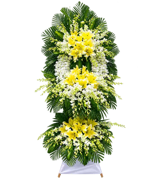 Kệ Hoa Viếng Trắng Xanh