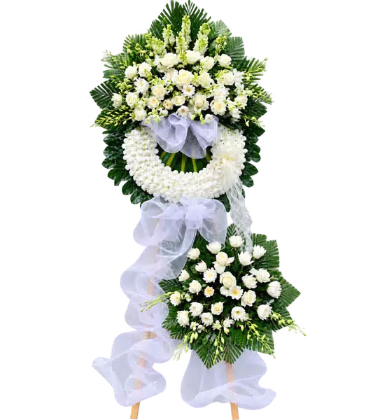 Kệ Hoa Viếng Trắng Xanh