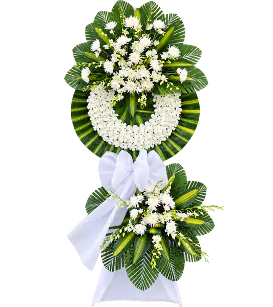 Kệ Hoa Viếng Trắng Xanh