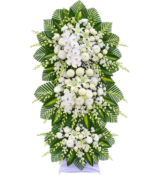 Kệ Hoa Viếng Trắng Xanh