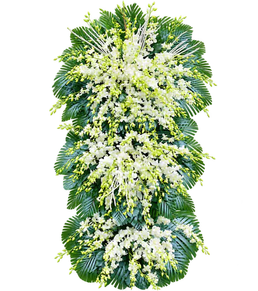 Kệ Hoa Viếng Trắng Xanh