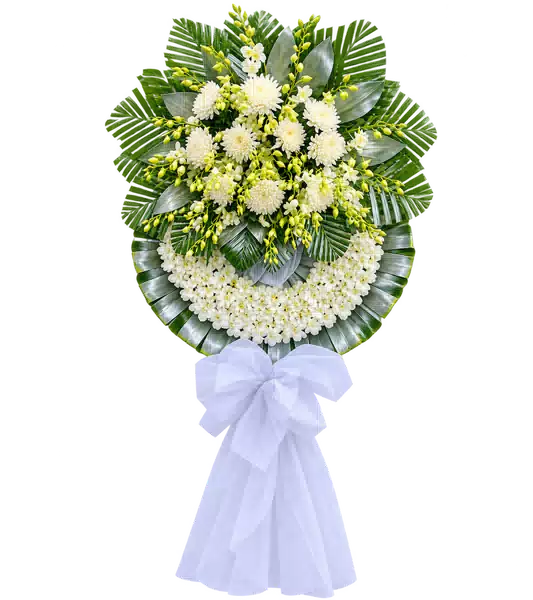 Kệ Hoa Viếng Trắng Xanh