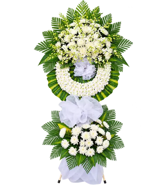 Kệ Hoa Viếng Trắng Xanh