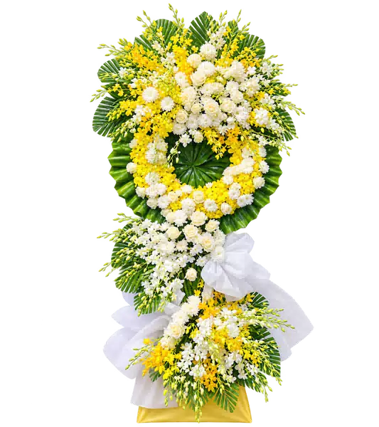 Kệ Hoa Viếng Trắng Xanh