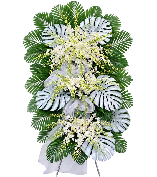 Kệ Hoa Viếng Trắng Xanh