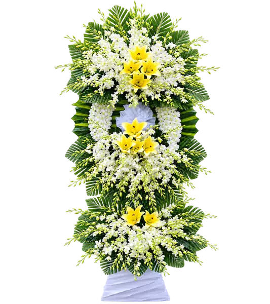 Kệ Hoa Viếng Trắng Xanh