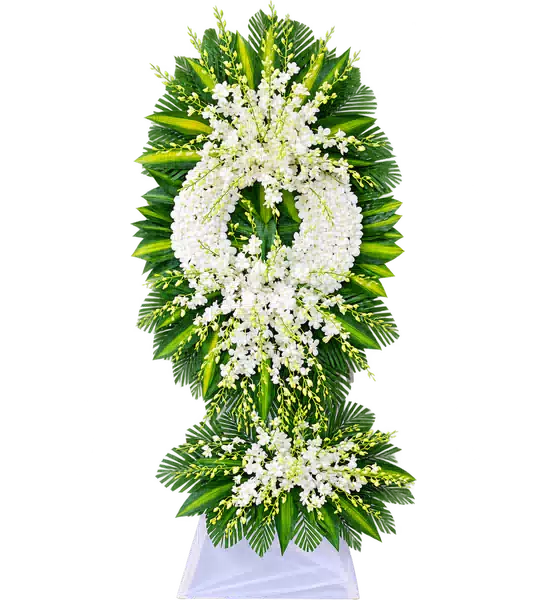 Kệ Hoa Viếng Trắng Xanh