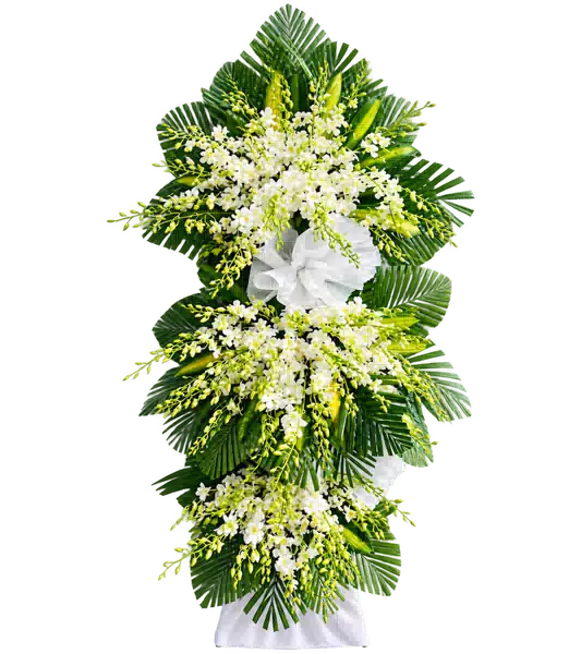 Kệ Hoa Viếng Trắng Xanh