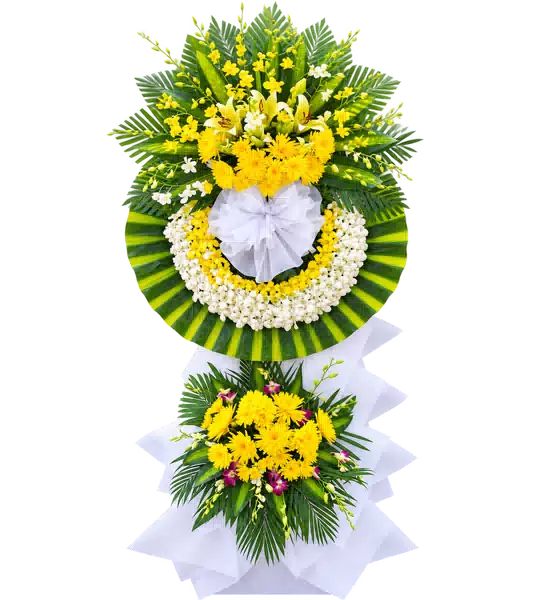 Kệ Hoa Viếng Vàng Xanh