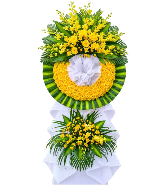 Kệ Hoa Viếng Vàng Xanh