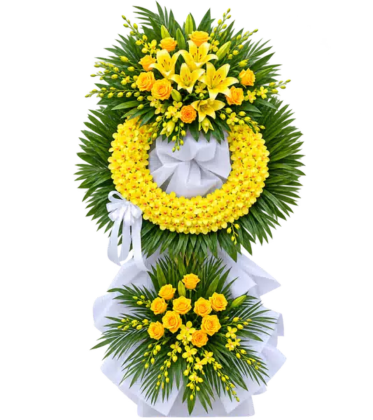 Kệ Hoa Viếng Vàng Xanh