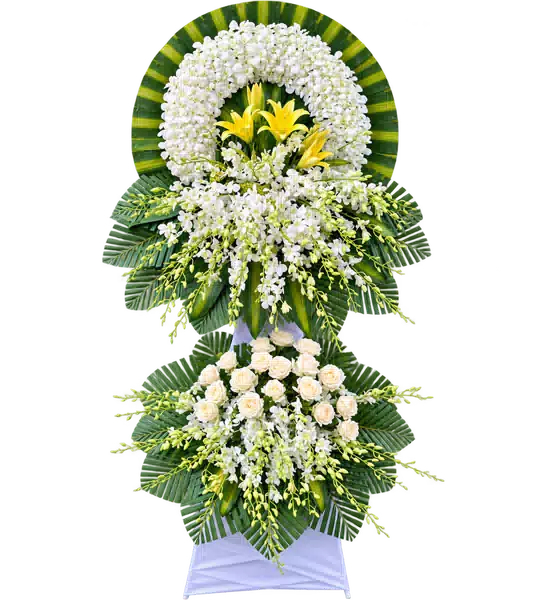 Kệ Hoa Viếng Vàng Xanh