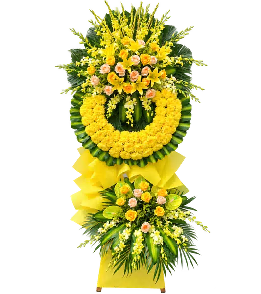 Kệ Hoa Viếng Vàng Xanh