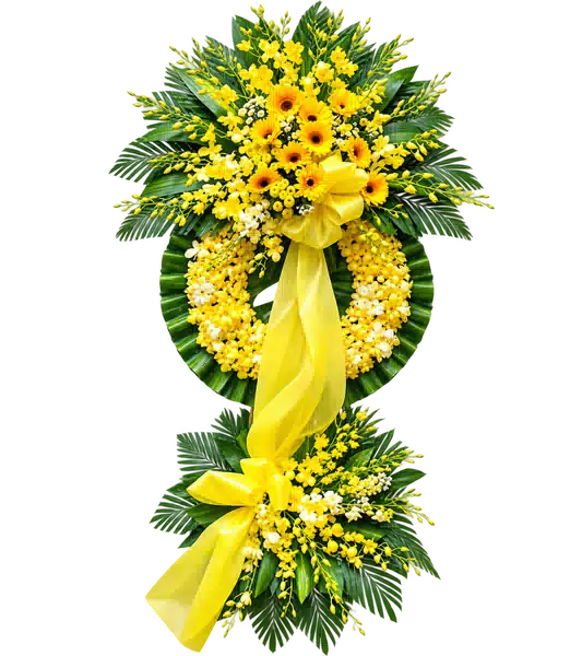 Kệ Hoa Viếng Vàng Xanh