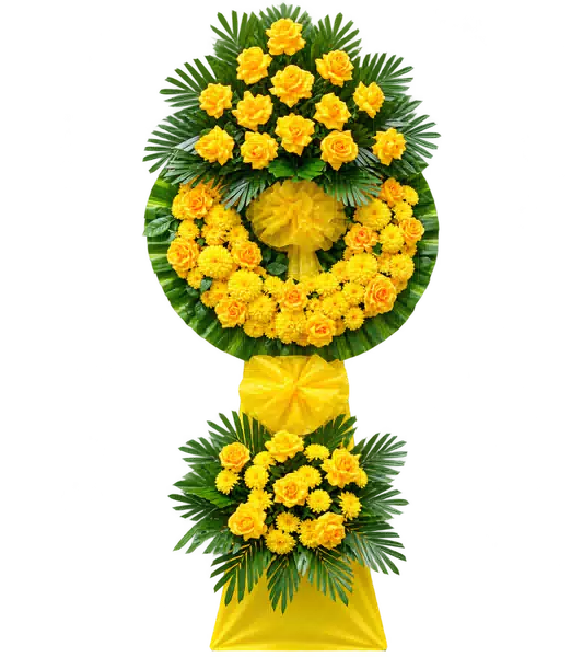 Kệ Hoa Viếng Vàng Xanh