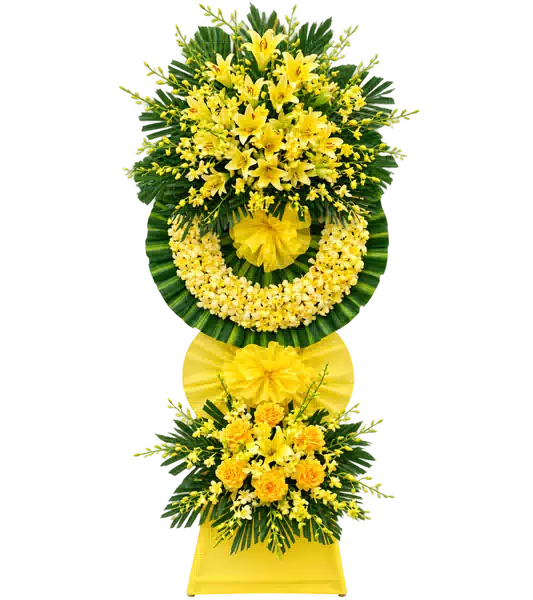 Kệ Hoa Viếng Vàng Xanh