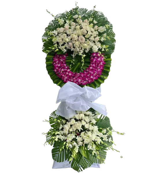 Kệ Vòng Hoa 2 Tầng mang sắc Trắng 0242