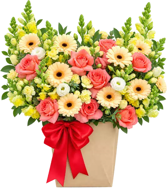 Lẵng Hoa Hoa Hồng Tông Vàng Đỏ