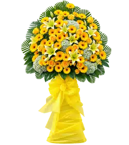 Lẵng Hoa Hướng Dương Tông Vàng