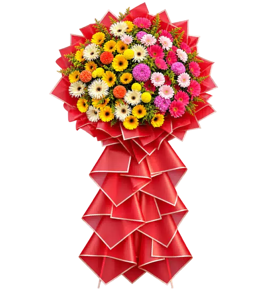 Lẵng Hoa Khai Trương Tông Đỏ