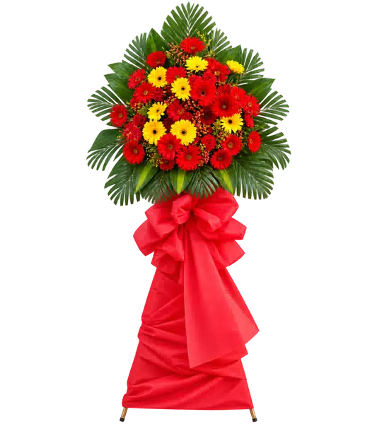 Lẵng Hoa Khai Trương Tông Đỏ
