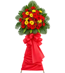 Lẵng Hoa Khai Trương Tông Đỏ