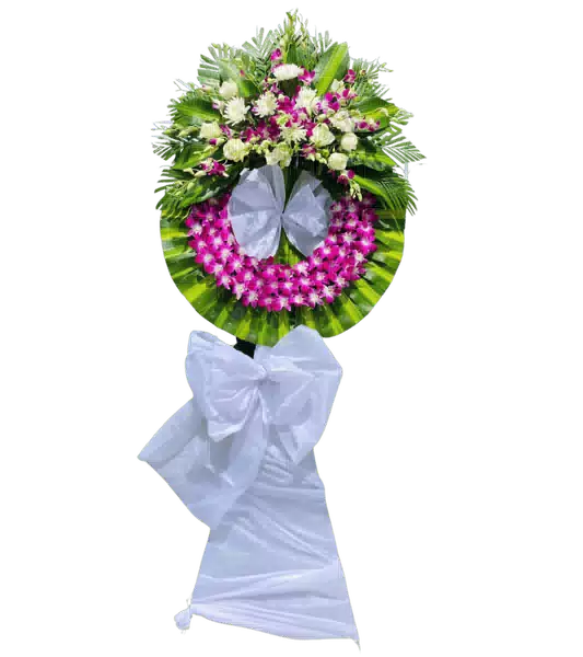 Vòng Hoa Đứng Dạng Tròn mang sắc Hồng